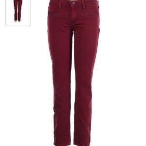 Just Black Maroon Denim Skinny Jeans